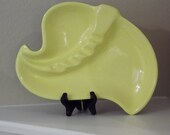 Mid Century Mod Large Yellow Ashtray Treasure Craft