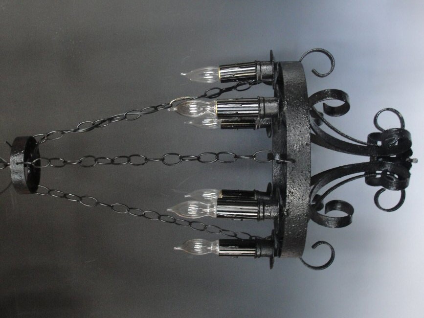 Handmade Wrought Iron Light Fixture, Chandelier, Lighting, Light Fixture, Ceiling Fixture, Antique Chandelier, Vintage Lighting