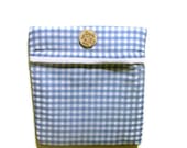Microwave Potato Bag - Blue and White Check