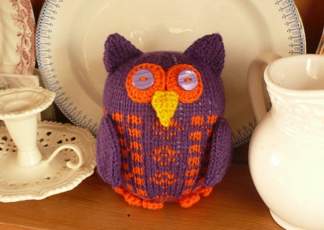 Purple & Orange Owl