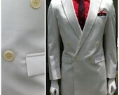 Vintage Men's Double Breasted White Suit