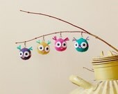 Amigurumi Charm - Owl Zipper Pull - You Choose Colors - Crochet Keychain - Backpack Charm