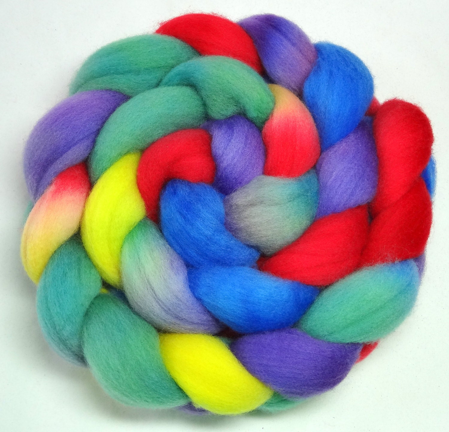 Hand Dyed Spinning Fiber Falkland Combed Wool Top (Roving) 4 oz. JY2012