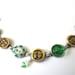 Antique THEATER button bracelet. Comedy & Tragedy, 1800s buttons, silver links. One of a kind