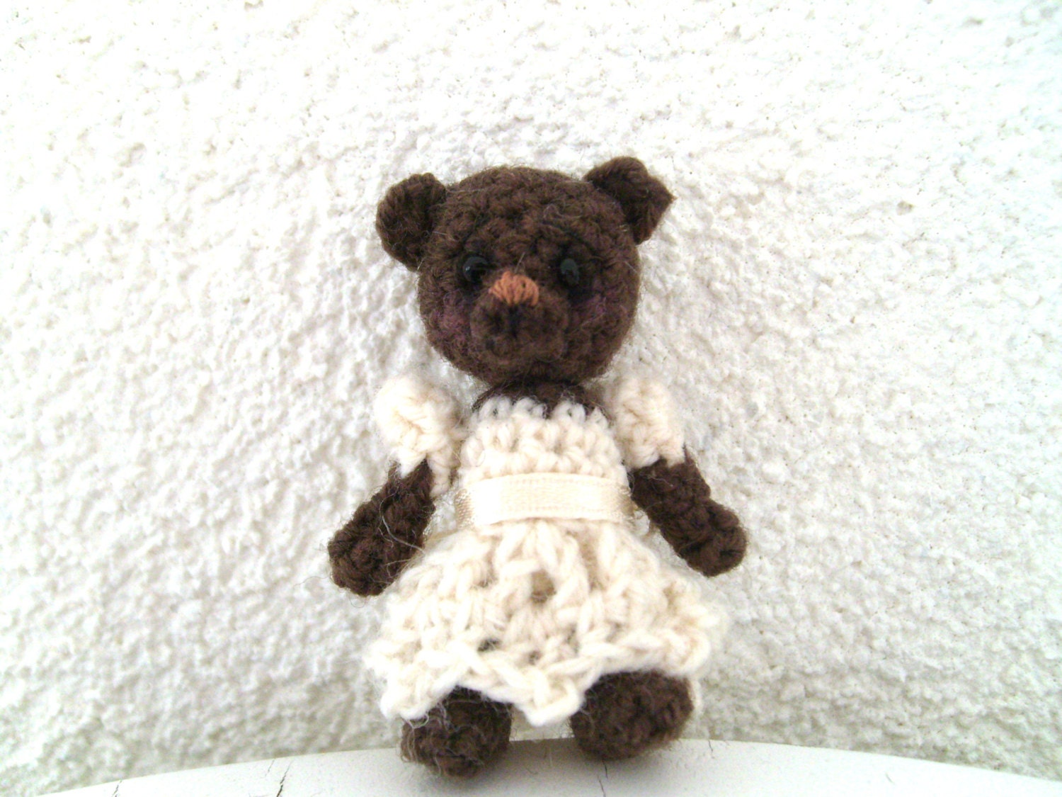 Miniature amigurumi, collectible toy, doll house, micro bear