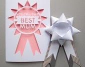 Papercut 'You're the Best Mum' Card - Pink