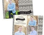 INSTANT DOWNLOAD - Graduation announcement - Photoshop Templates - E843