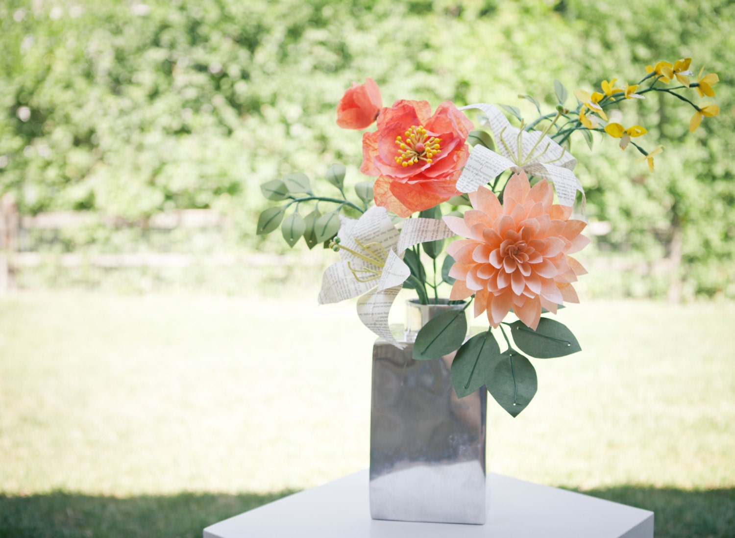 Custom Paper Flower Bouquet,  Arrangement, Blossom Tree for your home