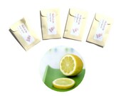 4 Joyful Haven Air Freshener Sachets, Clean Smell Scent, Home Decor, Pastel Yellow Green, Spring Clean Fresh, Vegan, Custom, Small