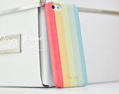 Apple iphone case for iphone iphone 5 iphone 4 iphone 4s iPhone 3Gs : soft colorful rainbow background pattern