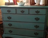 Shabby Chic Cottage Painted Antique Chest of Drawers