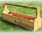 Large Wooden Toolbox with Handle