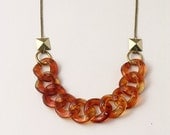 Pyramid stud and tortoise chain link necklace - the no. 028 -