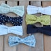Little Man Baby Shower in Green, Navy, Light Blue, includes: table overlay, table runner, fabric bunting, necktie and onesie banners