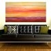Acrylic Abstract Original Art Canvas Painting Titled: Tropical Sunset 24x48x1.5" by Ora Birenbaum