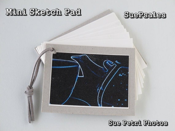 Mini Sketchpad - Handmade - One of a Kind - Books and Zines - Refillable Sketchpad - Photography - Still Life Photos