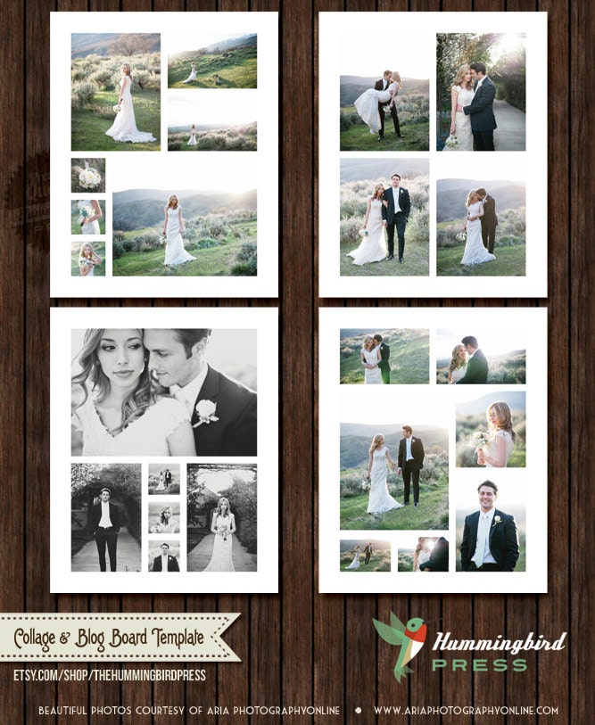 INSTANT Download -  Storyboard / Collage Collection - 4 psd layouts sized 900x1125 pixels & 16x20 inches (8 files) - C17