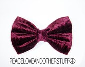 Burgundy Velvet Hair Bow