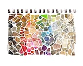 cut paper mosaic sketchbook, sketchbook collage cut paper