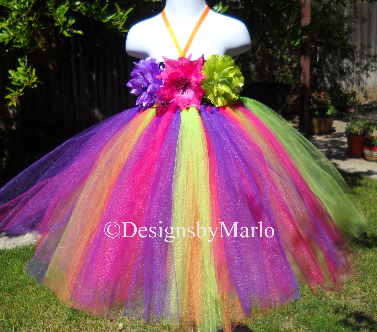 Flower girl dress Custom colors hot pink purple lime orange tutu 2T 3T Tulle dress Handmade tutu dress Tuxedo dress