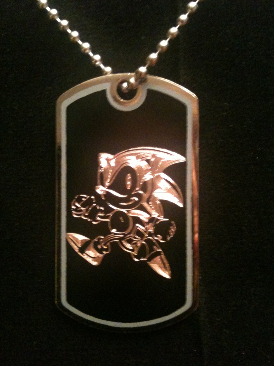 Classic Sonic the hedgehog Dog Tag Necklace