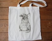 SALE You're Gorgeous Tote bag - Ugly dog illustrated tote