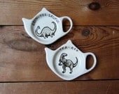 Bron-tea-saurus or Tea-rex - Dinosaur Tea Bag Tidy - Choose ONE