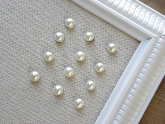 Pearl Push Pins/ thumbtacks, set of 12, wedding board pins