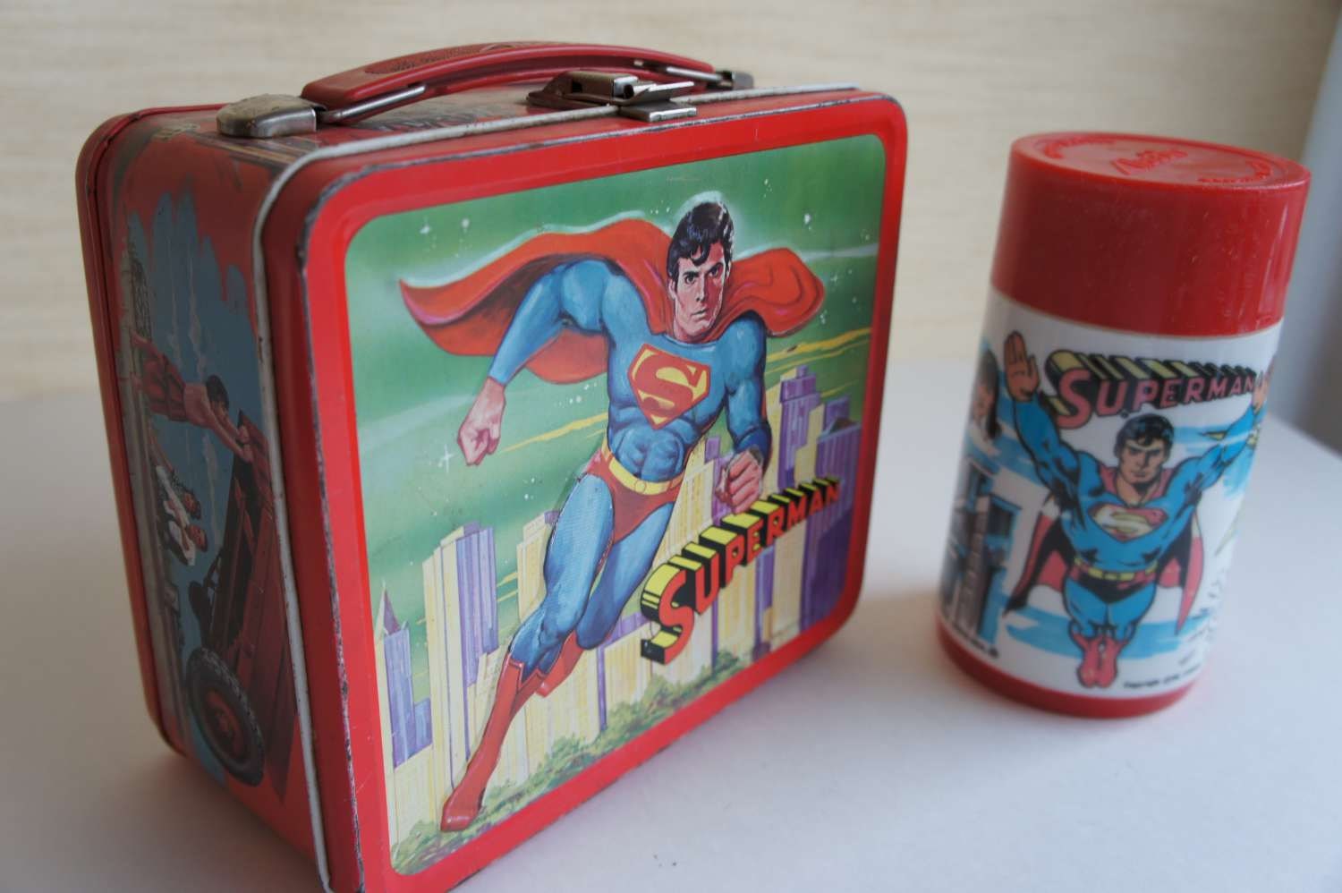 Vintage Superman Lunchbox and Thermos 1978