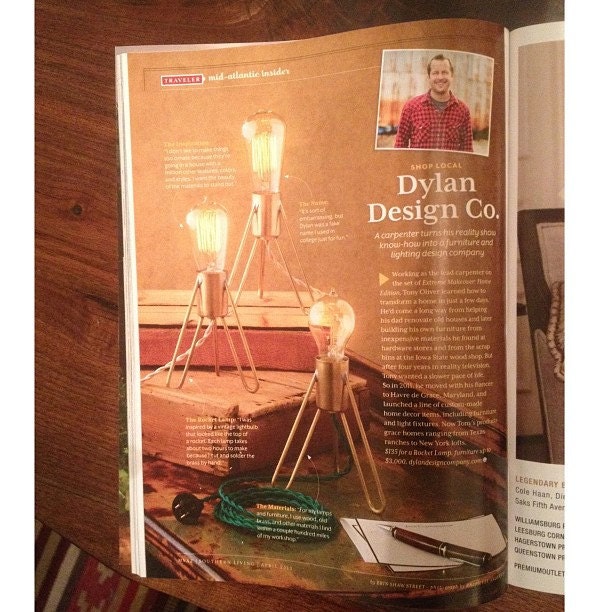 Retronaut - Rocket Lamp w/Edison Bulb