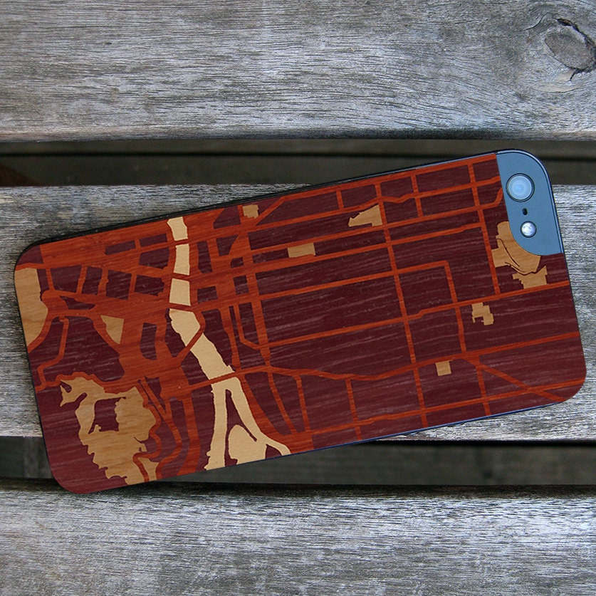 Portland, OR Wood-Inlay iPhone Back