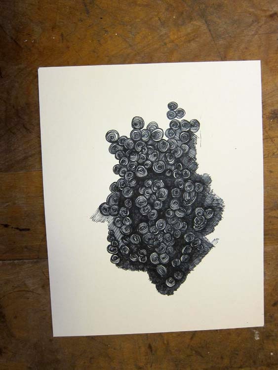 Abstract Circles Beehive Drawing Print - Multiple Sizes Available