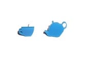 Teapot and Teacup Earrings, Blue Quirky Cute Stud Earrings