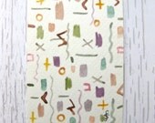 Aceo Symbols Painting Original Art One of a Kind Watercolor Signed