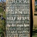 LAUNDRY subway sign URBAN black and white Vintage and Primitive Style