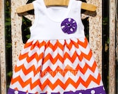 GIRLS TANK DRESS  in chevron & polka dot fabrics - you choose - many sizes
