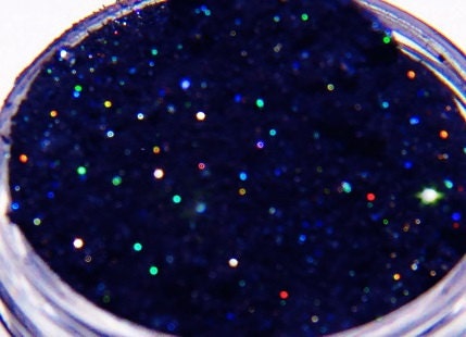 Starry Night Eyeshadow - Deep Blackened Blue with Holographic Glitter, Natural Mineral Mica, Eyeliner Makeup, Cosmetics, Earth Friendly