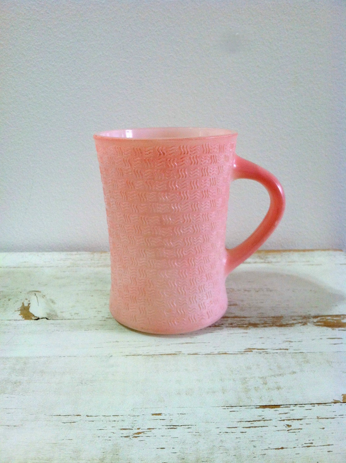 Vintage Pink Glasbake Mug 1960's