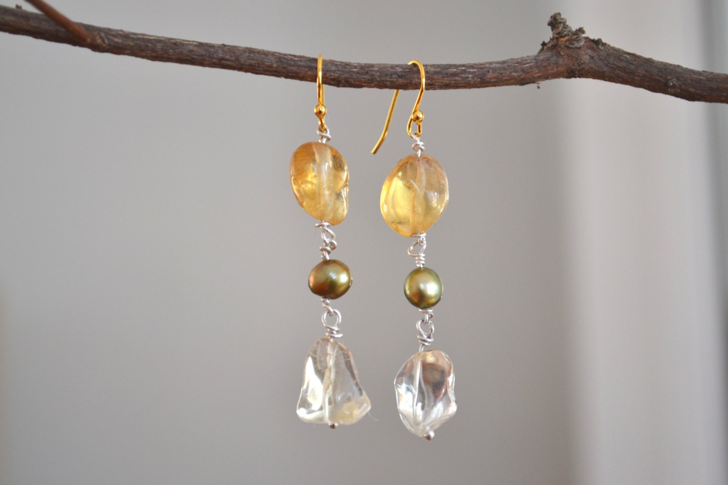 Triple Drop Earrings