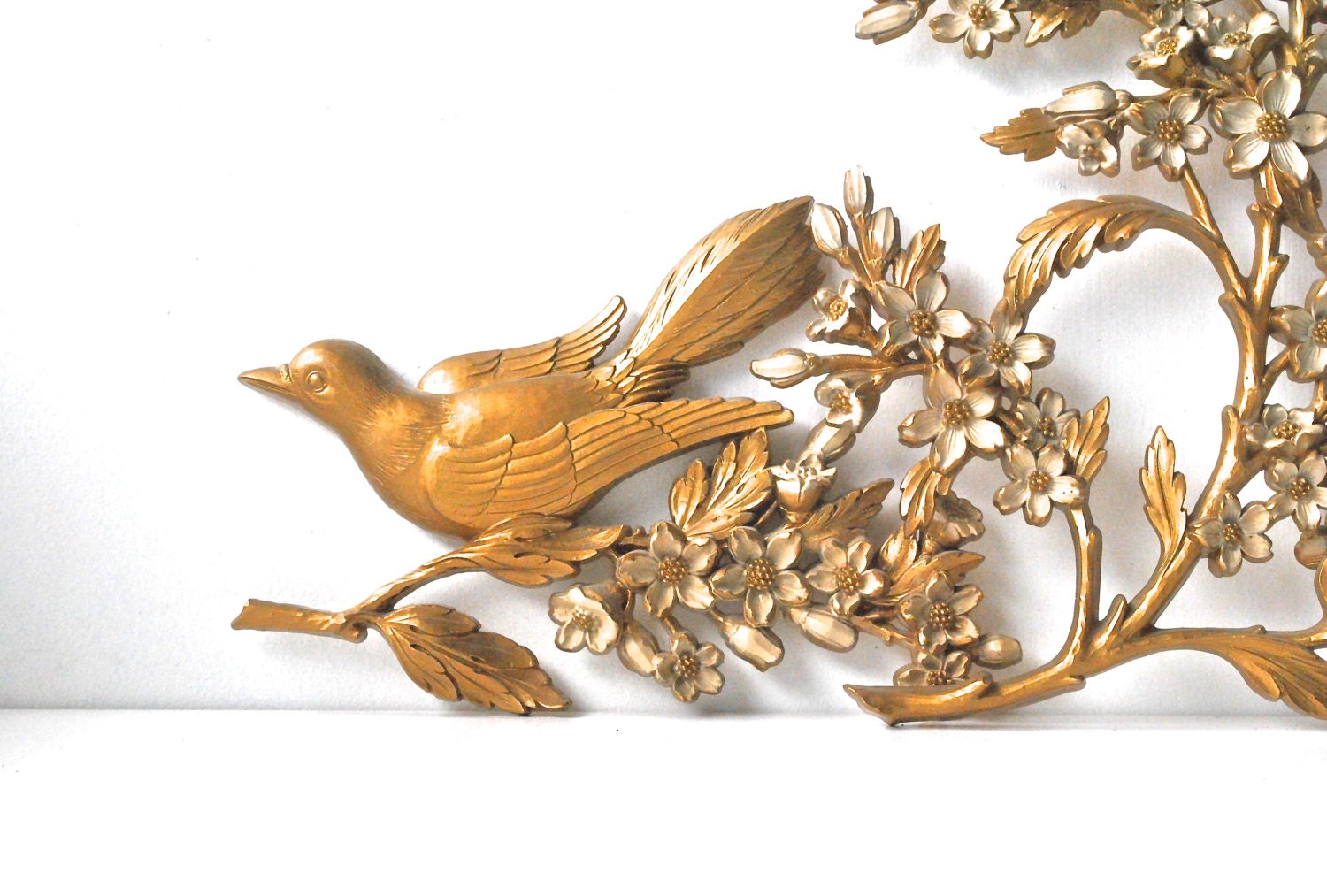 Vintage Gold and White Syroco Wall Hangings