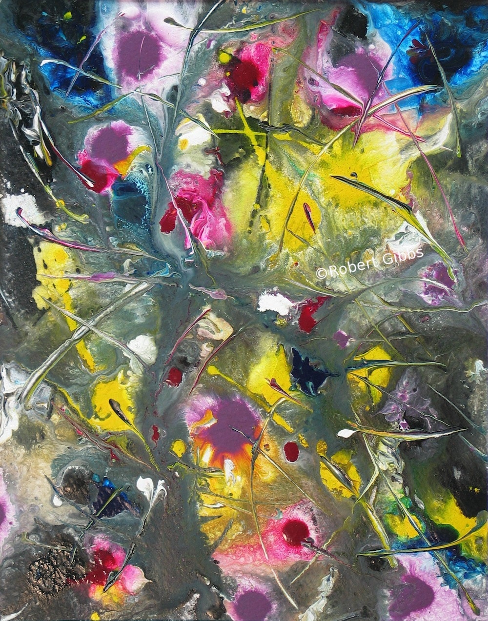 Flourish Abstract Art Original Painting 8 X 10 Fine Art