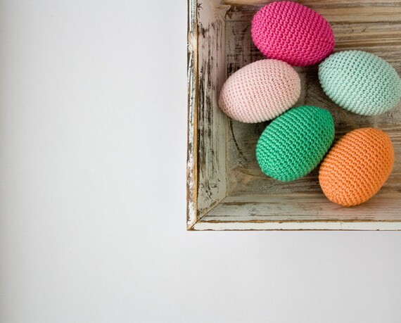 SALE Crochet Easter Egg (1 pc) - Choose Your Color, Pastel - Easter Decoration, Waldorf, Montessori, Nature Table