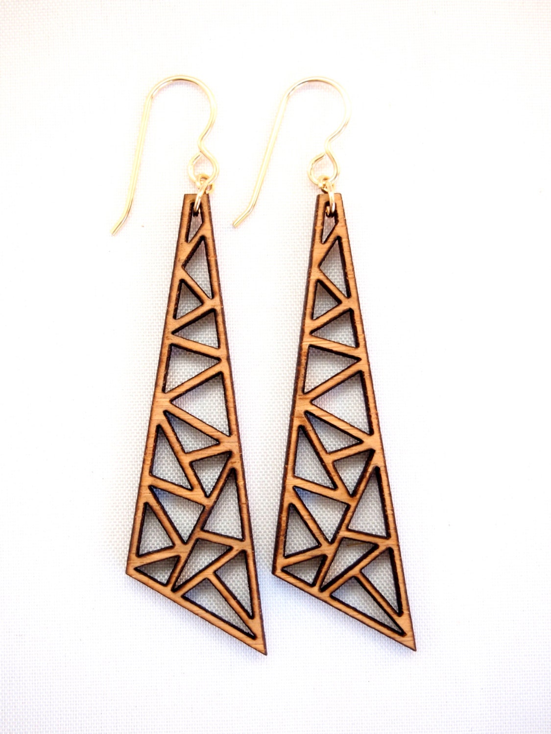 Triangles - Large, Laser Cut Earrings