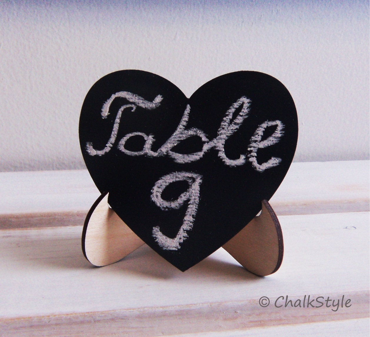 Mini CHALKBOARD with STAND Wedding Table Numbers Wedding Decor, Mini Heart Chalk Boards, Gift Tags, Favor Tags