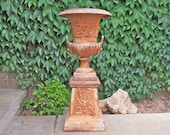 Antique Cast Iron Garden Urn Cast Iron Estate Urn Cast Iron Garden Planter