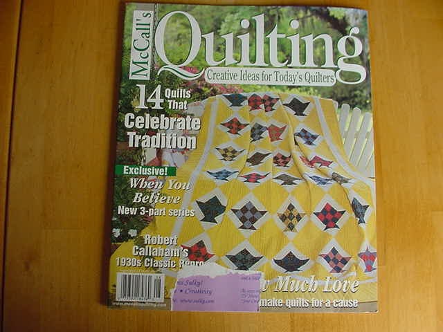 Vintage McCalls Quilting Magazine, August 2000, Vol. 7, No. 4, Quilt, Back Issue