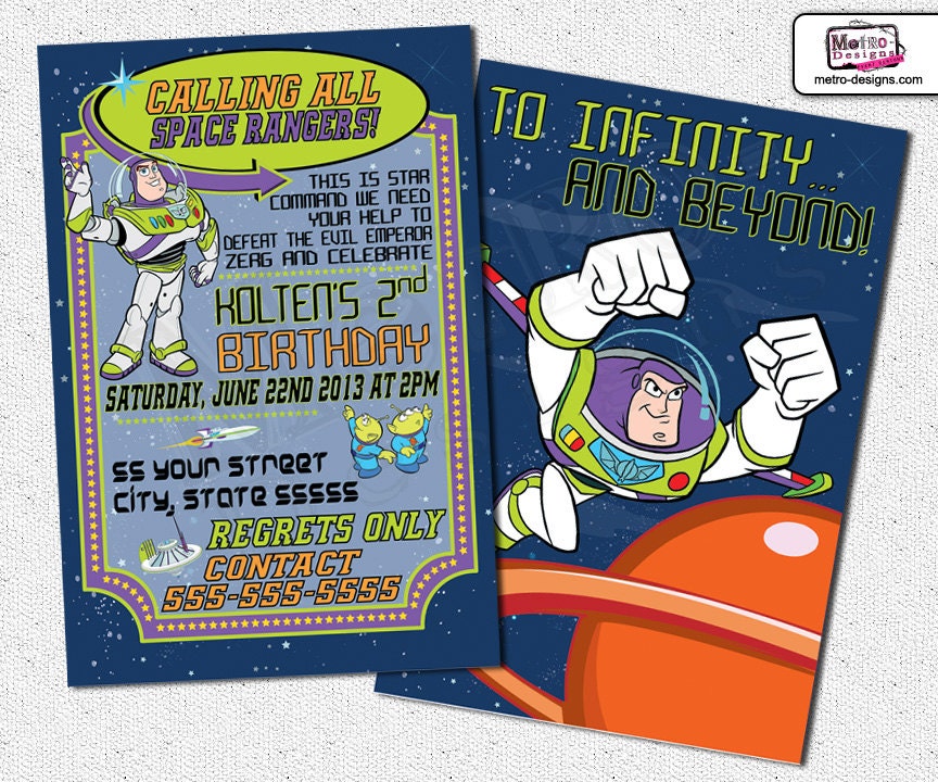 Buzz Lightyear Invitation - Digital File Il_170x135