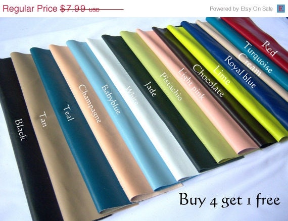 LEATHER sale genuine leather piece hide remnant choose your color crafts native American beading