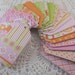 Gift Tags Baby Shower Teen Tween Girls Birthday Party Goody Bag Favor Label Summer Retro Colors - 100 Tags