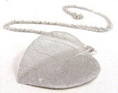 20 % VACATION SALE Silver Leaf Necklace